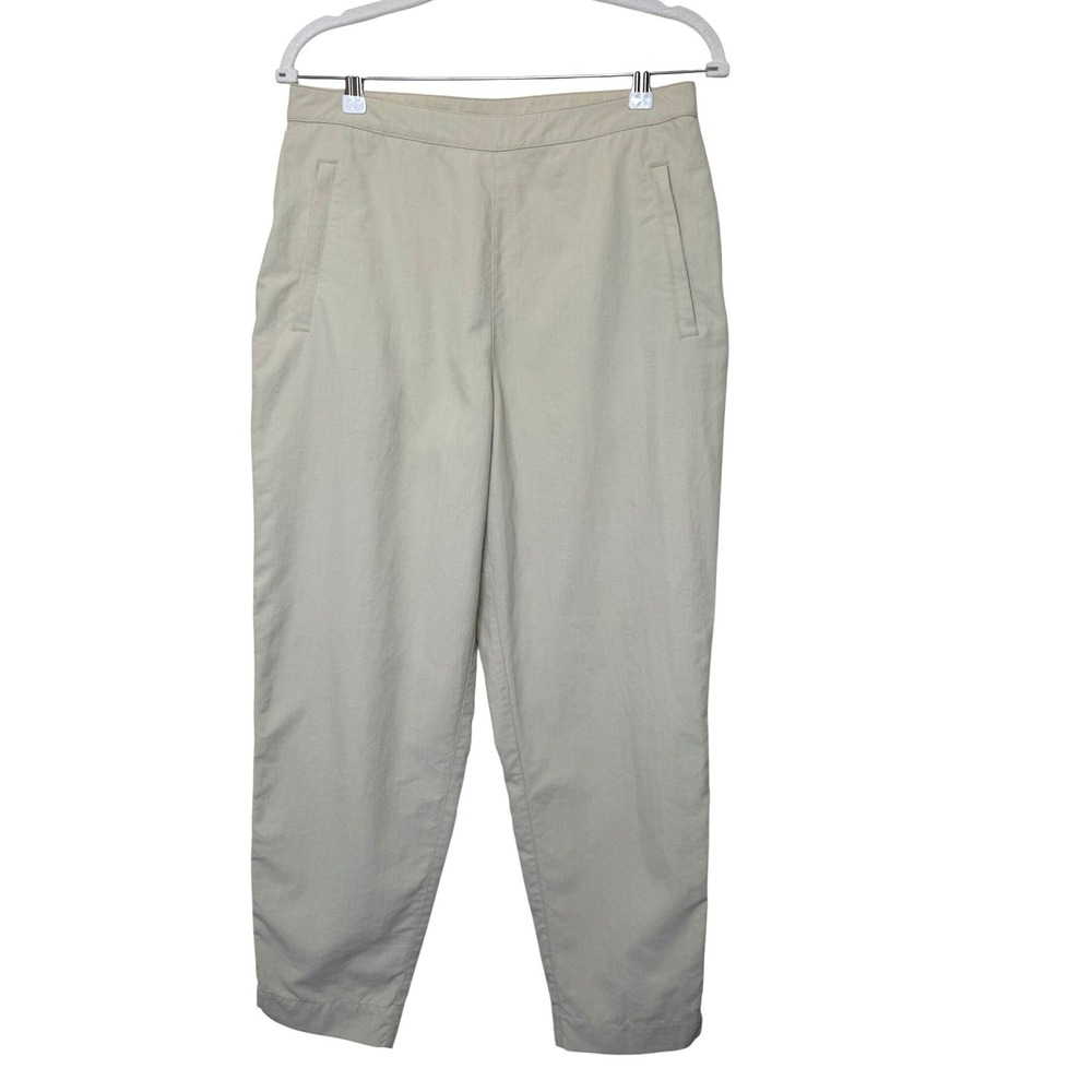 The‎ North Face Womens Nylon Side Zip and Button Pants Size 12 Tan
